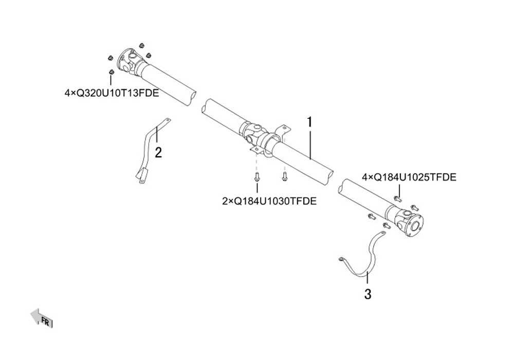 средний карданный вал 4WD
