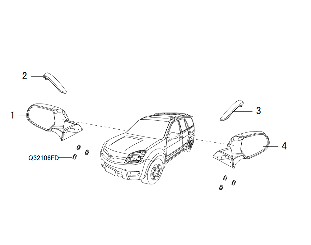 зеркало заднего вида наружное